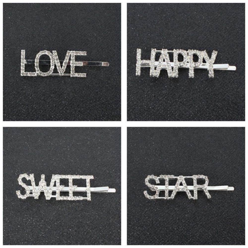 Hair Pins Zinc allow with Rhinestone NWT